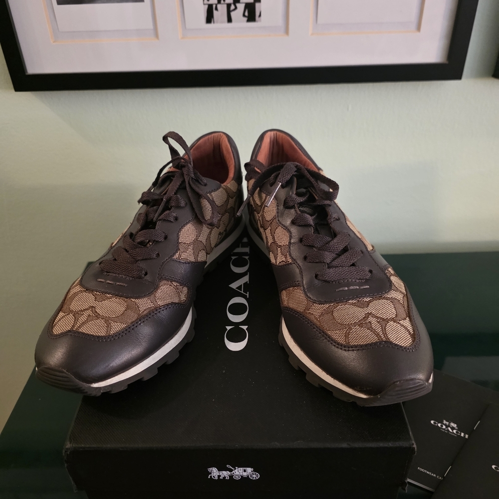 Coach Black Rubber Sole Shoes